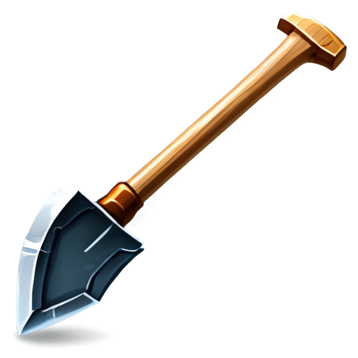 artistic art style pickaxe mining stone - icon | sticker