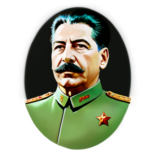 Joseph Stalin neon cyberpunk - icon | sticker