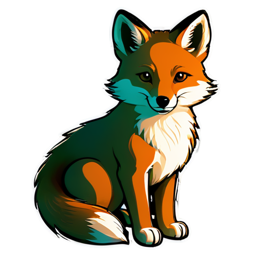 Wondered fox - icon | sticker