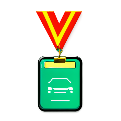 badge indicating the first level of traffic rule knowledge for mobile app achivment - icon | sticker