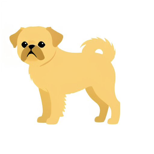 Brussels Griffon dog - icon | sticker