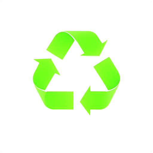 green circle recycle symbol smiling - icon | sticker