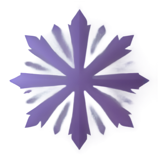 purple snowflake - icon | sticker