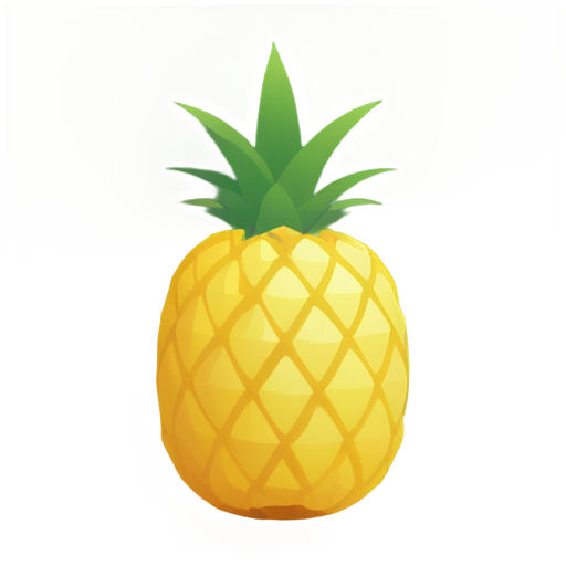 peeled pineapple, flat icon - icon | sticker