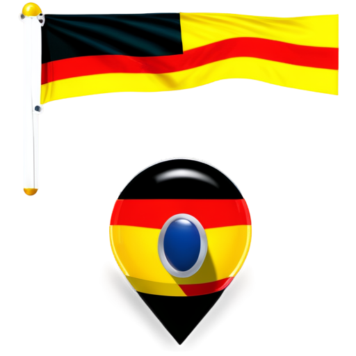 German quality with flag - icon | sticker