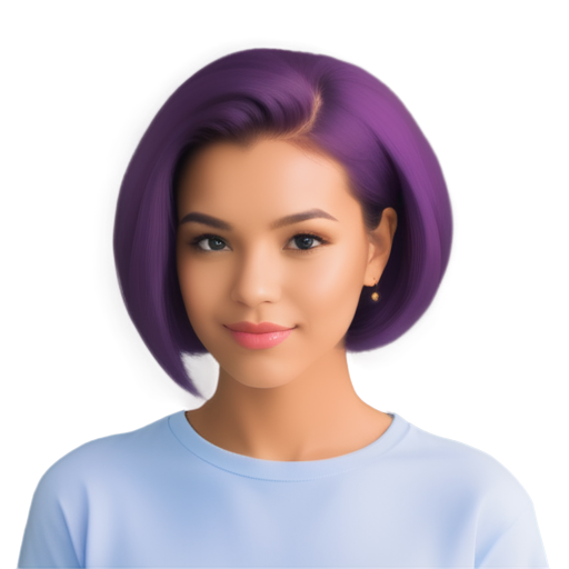 AI for online-trying on women's haircuts and hairstyles online, it's a pretty logo. colors - parple, pink. yellow, blue - icon | sticker