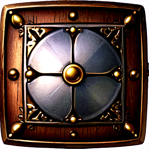 half square medieval button icon - icon | sticker