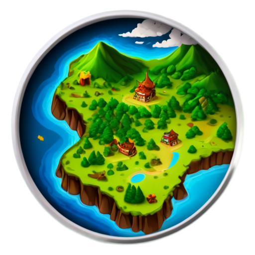 Fantasy map - icon | sticker