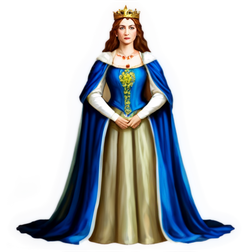 medieval queen, paint style - icon | sticker