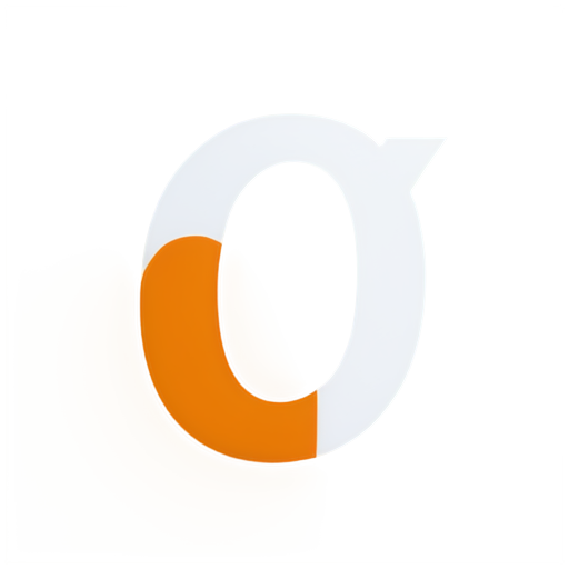 draw a white lowercase letter "d" origami on orange background - icon | sticker