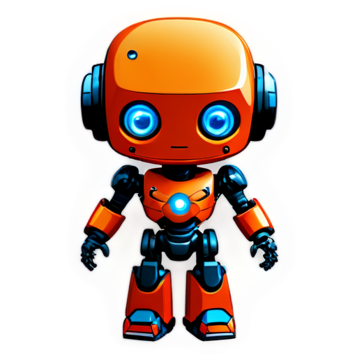 LLM bot with artificial intelligence - icon | sticker