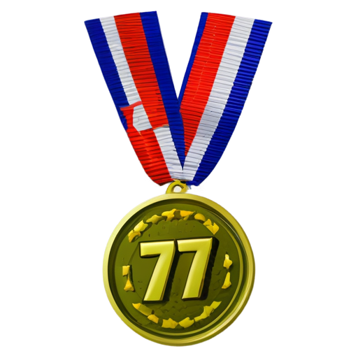 medal with the inscription 777 - icon | sticker