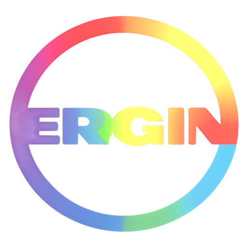 The man is bent forward, with the words "EROGIN style" written above him in rainbow colors. - icon | sticker
