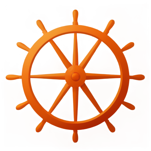 the steering wheel of a sailing ship - icon | sticker