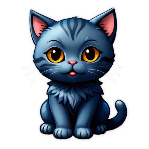 Cat with sigar - icon | sticker