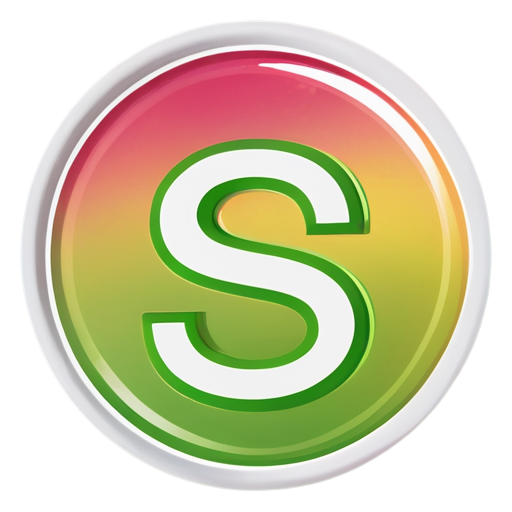 circle with letter s inside - icon | sticker