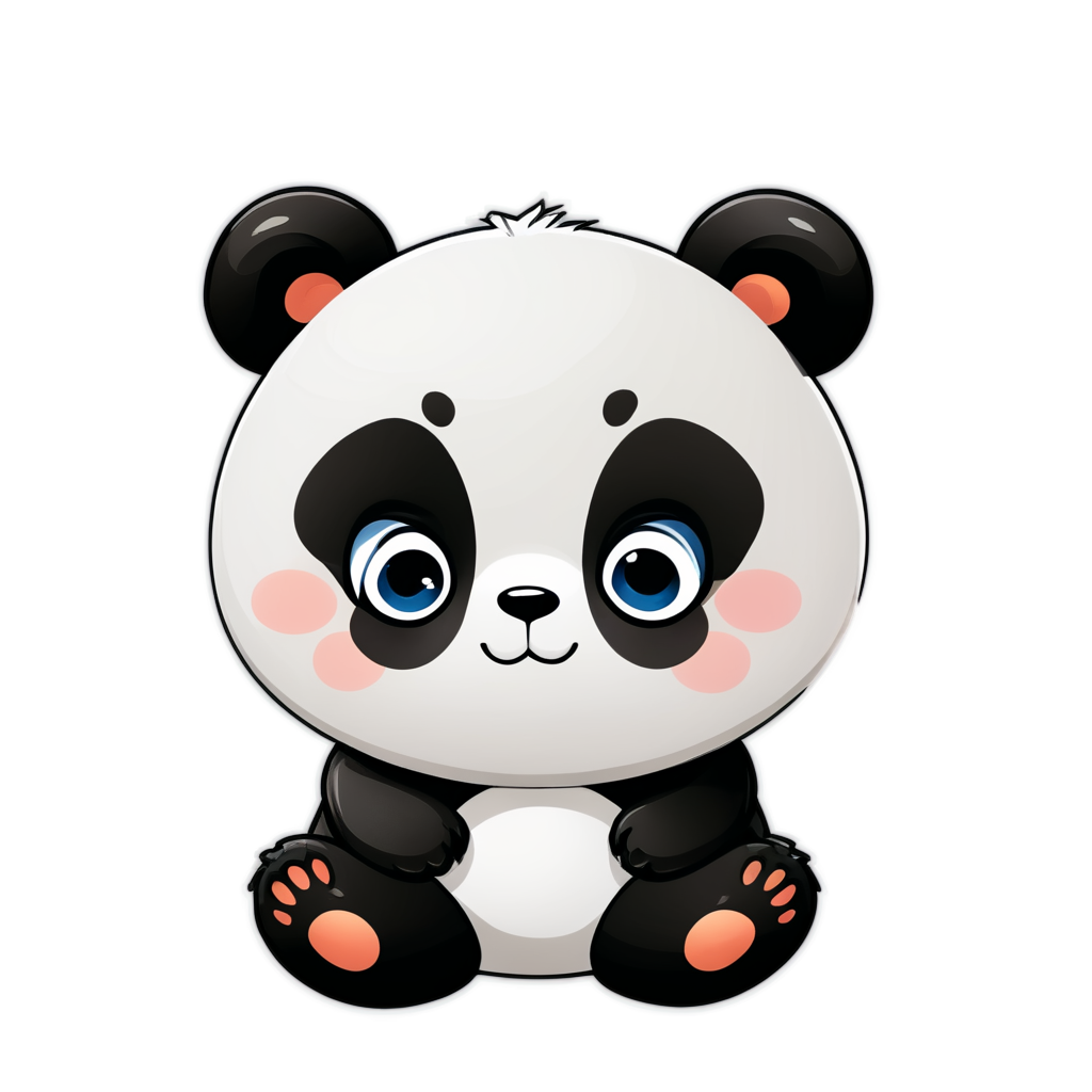 panda,kawaii sticker - icon | sticker