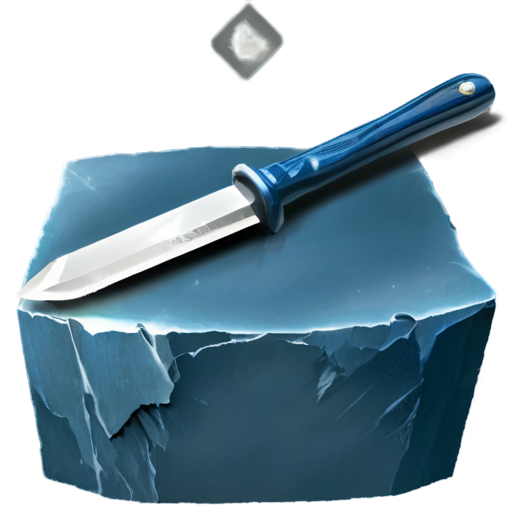 artistic art style hammer chisel cutting gem - icon | sticker