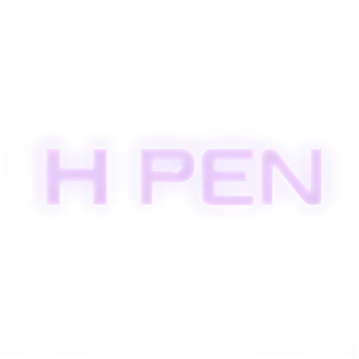 neon purpul website logo for technology, text "h r e m",chips, technology style - icon | sticker