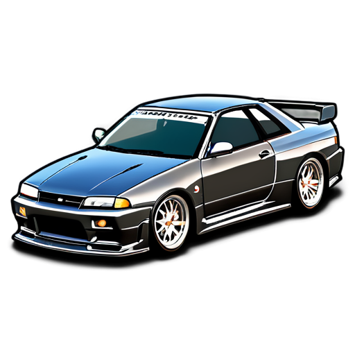 nissan skyline r32 drift - icon | sticker