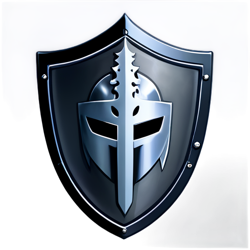 knight Shield and helmet outline icon - icon | sticker