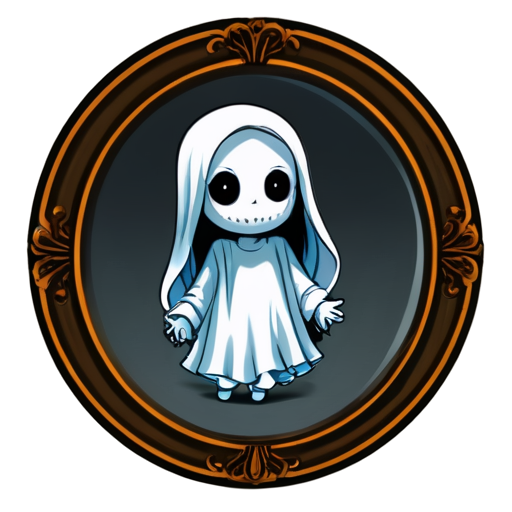 woman ghost in the mirror, horror. - icon | sticker