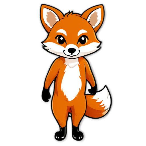 Fox with rolled up sleev - icon | sticker