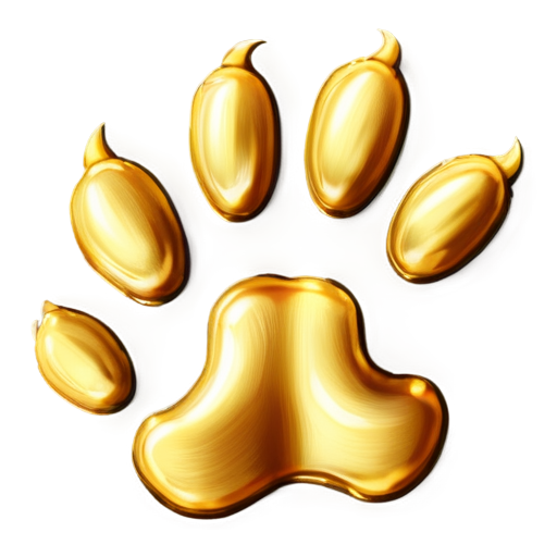 a 2d lion paw - icon | sticker