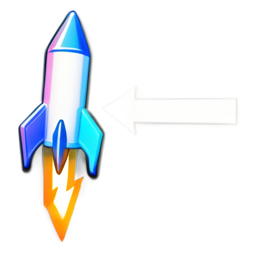 An arrow pointing upwards or a rocket, symbolizing forward thinking and exploration beyond current limits. - icon | sticker