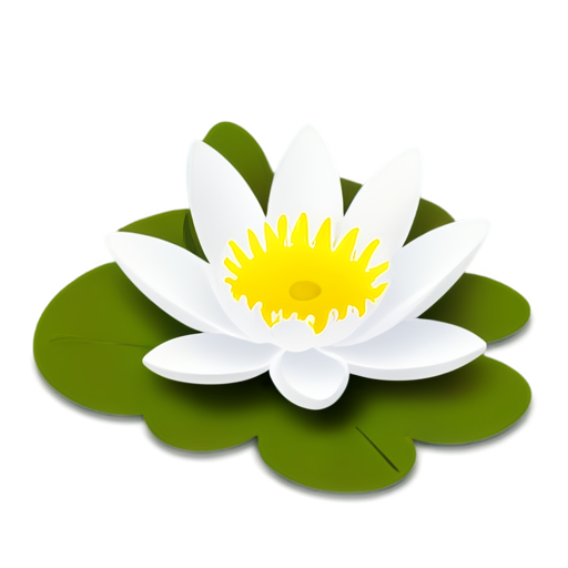 create line art water lily icon set in white background - icon | sticker