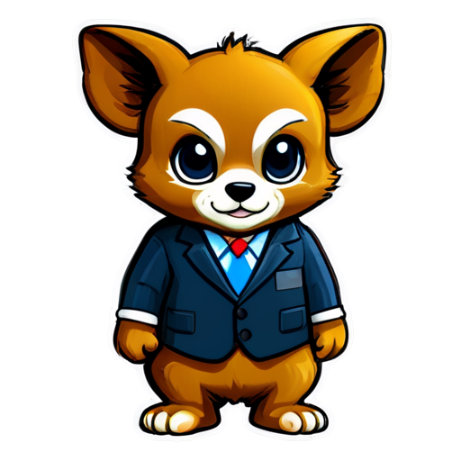 create an IT department, a totem animal that is connected to computers and Internet networks - icon | sticker