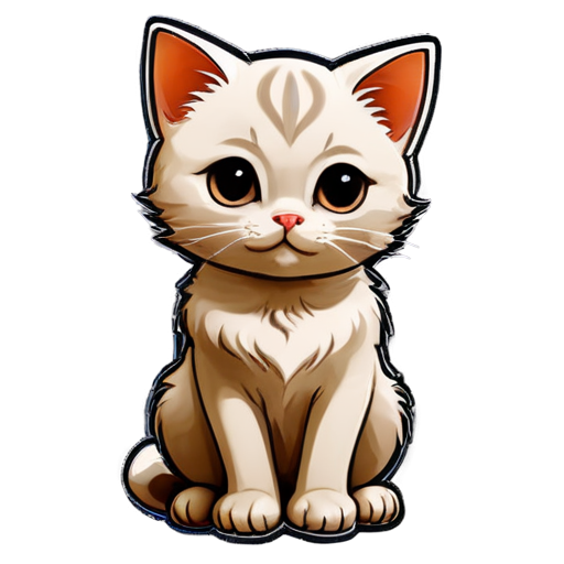 cute love cats - icon | sticker