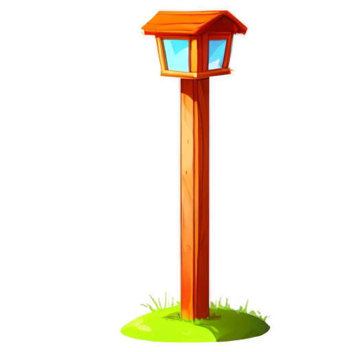 wooden electric pole for home - icon | sticker