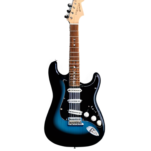 Blue electric guitar stratocaster real cinematic - icon | sticker