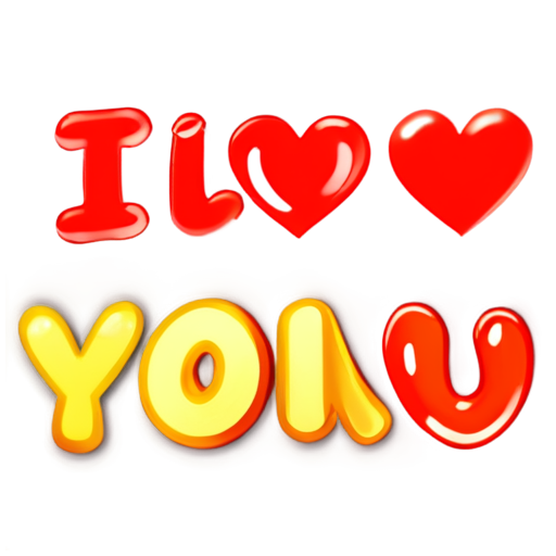 i love you written with letters - icon | sticker