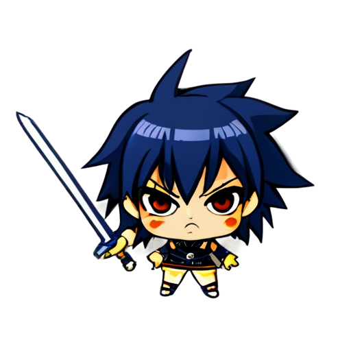 Angry anime chibi - icon | sticker