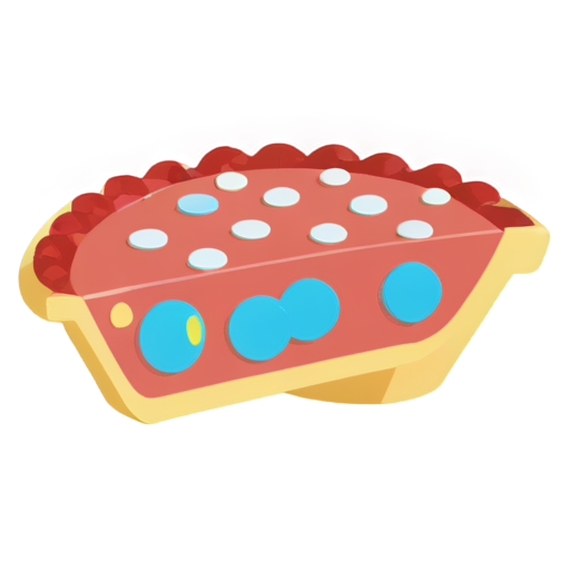 Candy sprinkled pie - icon | sticker