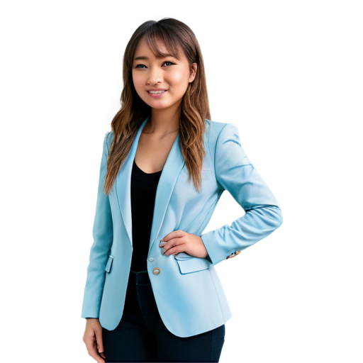 Woman blazer in light background - icon | sticker