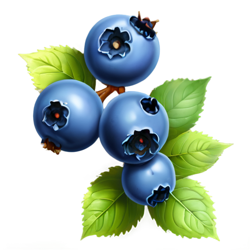 medieval blueberry, paint style - icon | sticker