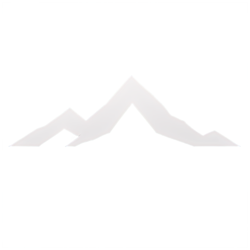 line art of a mountain with a river in the middle - icon | sticker