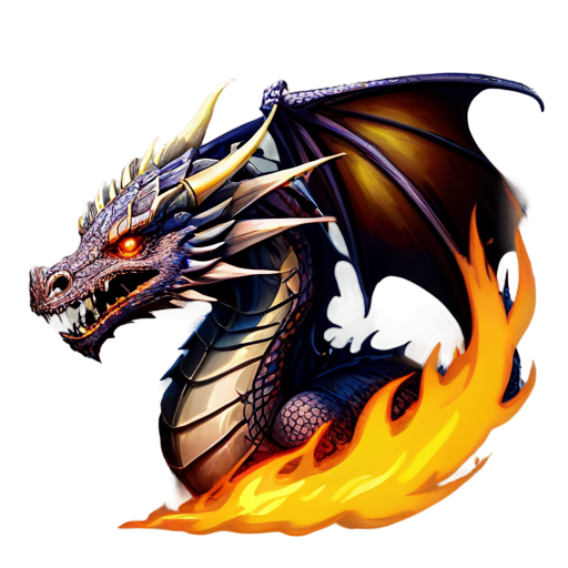 medieval dragon fire icon - icon | sticker