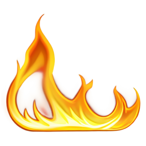 Roaring flame - icon | sticker