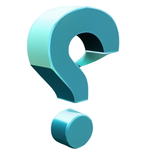 low poly question mark - icon | sticker