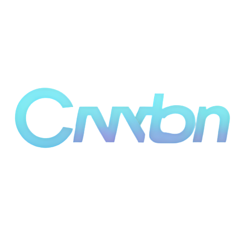 Cryptoton lettering logo in gradient blue and purple color - icon | sticker