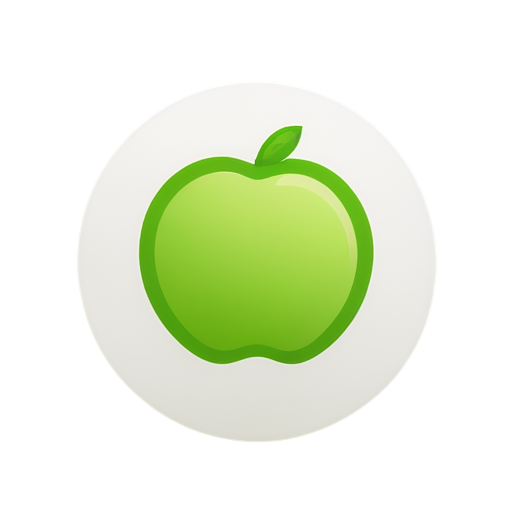 The background color is light green. Add a small icon about nutrition in the middle, with a white background. - icon | sticker