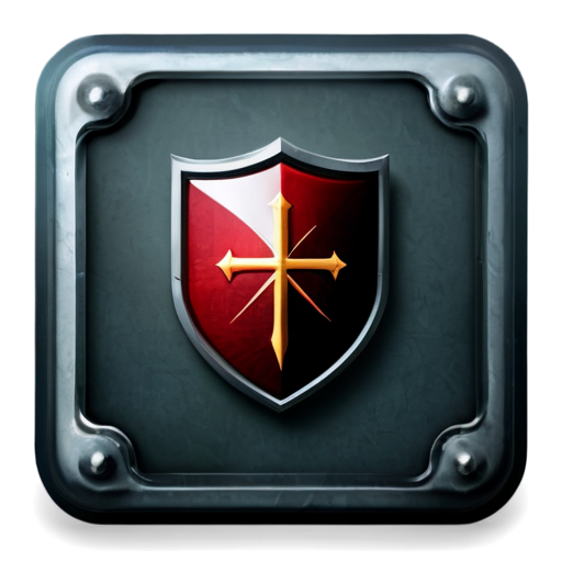 Knight square button icon - icon | sticker