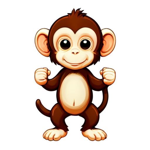 the monkey chortle and points his finger - icon | sticker