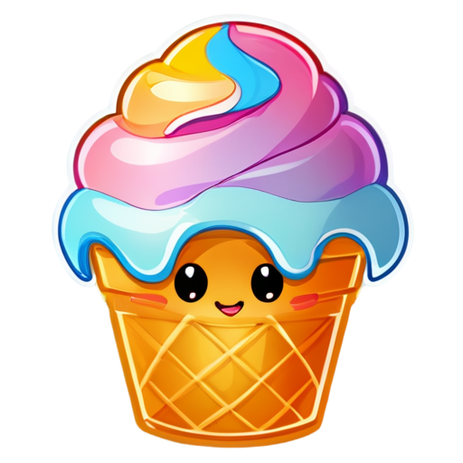 Jelly ice cream - icon | sticker