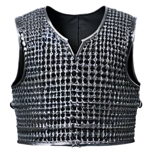 Simple poor medieval chainmail vest - icon | sticker