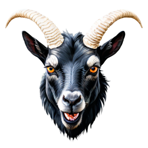 Angry evil Goat head - icon | sticker